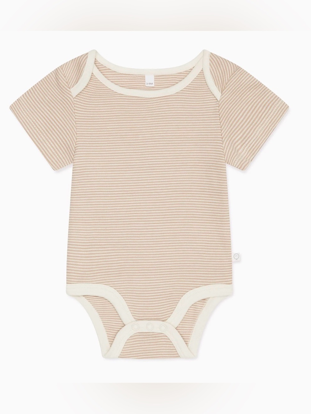 Short Sleeve Bodysuit — Oatmeal Stripe